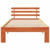 vidaXL Bed Frame with Headboard Wax Brown 90 x 190 cm Solid Pine Wood
