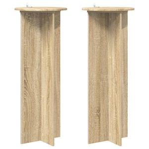 vidaXL Plant Stand 2 pcs Sonoma Oak &Oslash;40 x 100 cm Engineered Wood