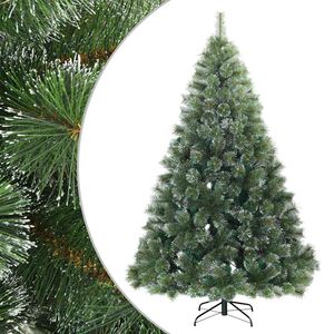 vidaXL Artificial Hinged Christmas Tree Snow Flocked White 180 cm