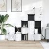vidaXL Storage Cube Organiser with 15 Cubes and Doors Black PP