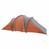 vidaXL Family Tent Dome 6-Person Grey and Orange Waterproof