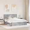 vidaXL Bed Frame with Drawer Concrete Grey 160 x 200 cm Engineer Wood