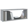 vidaXL Wall Cube Shelves 6 pcs Grey Sonoma 60x15x23 cm Engineered Wood