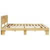 vidaXL Bed Frame with Headboard without Mattress 200x200 cm Solid Wood Oak
