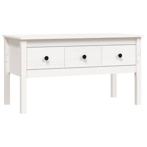 vidaXL Coffee Table White 102x49x55 cm Solid Wood Pine
