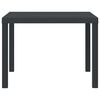 vidaXL Garden Dining Table Anthracite 100 x 100 x 73 cm Poly Rattan
