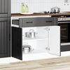 vidaXL Kitchen Base Cabinet Lucca Black Engineered Wood
