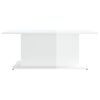 vidaXL Coffee Table High Gloss White 102x55.5x40 cm Engineered Wood