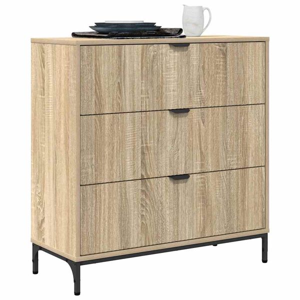 vidaXL Sideboard Sonoma oak 79.5 x 33 x 82 cm Engineered wood