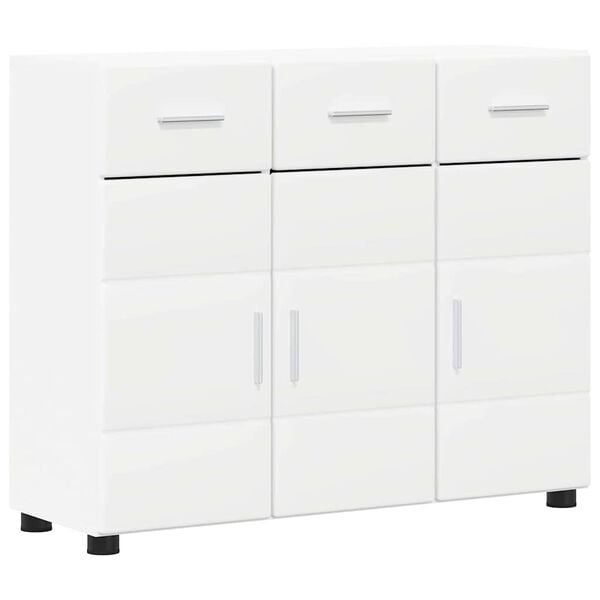vidaXL Sideboard FLORIN White 88.5 x 30.5 x 73 cm Engineered Wood