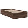 vidaXL Bed Frame with Drawers without Mattress Brown Oak 90x200 cm