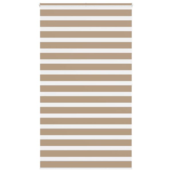 vidaXL Zebra Blind Sand Brown 135x200 cm Fabric Width 130.9 cm Polyester