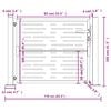 vidaXL Garden Gate 100x100 cm Corten Steel Square Design