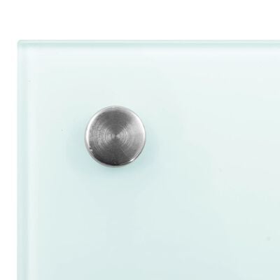 vidaXL Kitchen Backsplash White 80x60 cm Tempered Glass