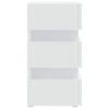 vidaXL LED Bedside Cabinet White 45x35x67 cm Engineered Wood