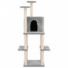 vidaXL Cat Tree with Sisal Scratching Posts Light Grey 144.5 cm