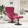 vidaXL Egg Chair with Footstool Wine Red 63 x 73 x 90 cm Velvet