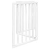vidaXL Dog Gate Foldable 3 Panels White 150 cm Poplar Wood