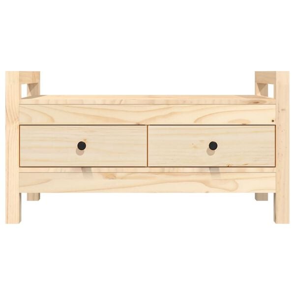 vidaXL Hall Bench 80x40x43 cm Solid Wood Pine