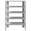 vidaXL Shoe Rack Grey Sonoma 61x32x87.5 cm Engineered Wood