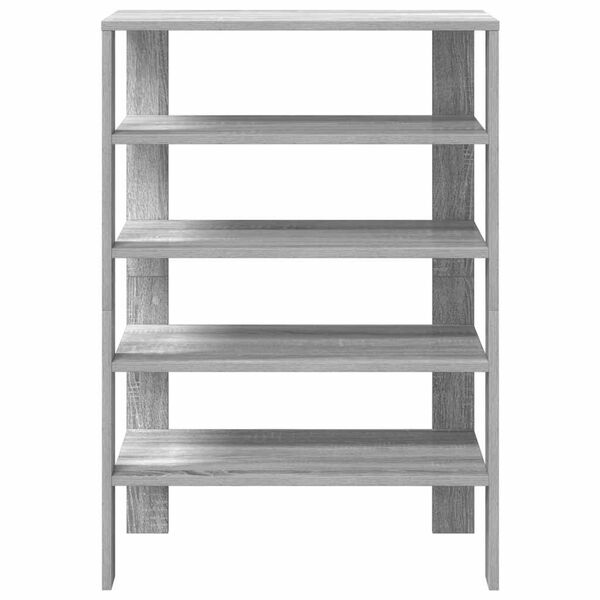 vidaXL Shoe Rack Grey Sonoma 61x32x87.5 cm Engineered Wood