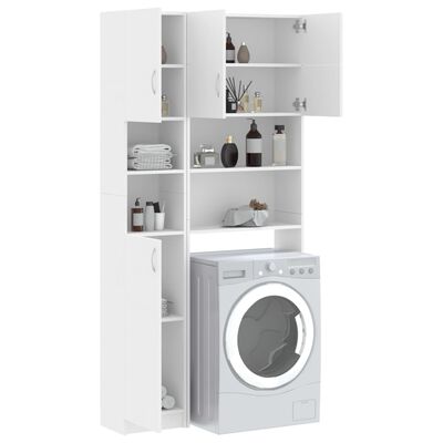 vidaXL Washing Machine Cabinet Set White Engineered Wood