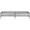 vidaXL Bed Frame without Mattress Grey Sonoma 75x190 cm Small Single