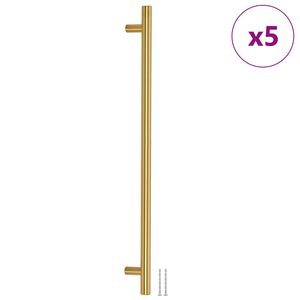 vidaXL Cabinet Handles 5 pcs Gold 480 mm Stainless Steel