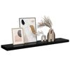 vidaXL Floating Wall Shelf High Gloss Black 120x23.5x3.8 cm MDF