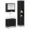 vidaXL Bathroom Furniture Set 3 pcs Black Oak Engineered Wood