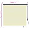 vidaXL Outdoor Roller Blind Striped Manual Cream 180 x 250 cm Fabric