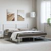 vidaXL Metal Bed Frame without Mattress with Headboard White 183x213cm