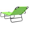 vidaXL Folding Sun Lounger 2 pcs Green 188 x 57 x 86.5 cm Polyester