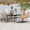 vidaXL 7 Piece Garden Dining Set Oak