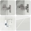 vidaXL Bathroom Furniture Set Wall-mounted 4 pcs High Gloss White