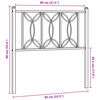 vidaXL Metal Headboard White 80 cm