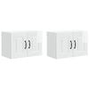 vidaXL Dishwasher Panel Kalmar 2 pcs High Gloss White Engineered Wood