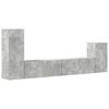 vidaXL 4 Piece TV Cabinet Set Concrete Grey Engineered Wood