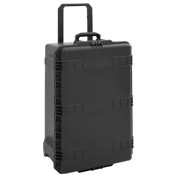 vidaXL Portable Flight Case Black 79.5x52x39 cm PP