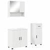 vidaXL Bathroom Furniture Set Wall-mounted 3 pcs White Engineered wood