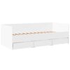 vidaXL Daybed with Drawers without Mattress White 100x200 cm
