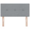 vidaXL LED Headboard with LED Strip Lights Light Grey 90 cm Polyester