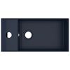 vidaXL Bathroom Sink with Overflow Ceramic Dark Blue