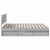vidaXL Bed Frame Grey Sonoma 200 x 200 cm Engineered wood