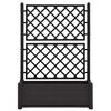 vidaXL Garden Planter with Trellis 100x43x142 cm PP Anthracite