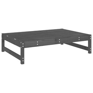 vidaXL Garden Footstool Grey 120x80 cm Solid Wood Pine
