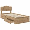 vidaXL Bed Frame with Drawer Artisan Oak 90 x 190 cm Engineered Wood