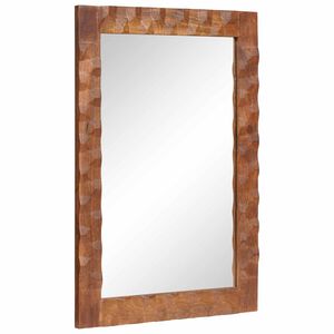 vidaXL Bathroom Mirror Acacia Brown Finish 50 x 70 x 2.5 cm