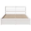 vidaXL Bed Frame with Headboard without Mattress White 140x200 cm