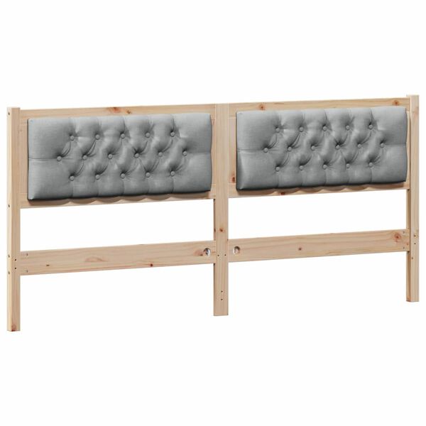vidaXL Headboard Other Brown and light grey 160 cm Solid pine wood